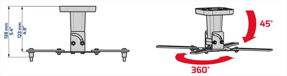 Immagine del prodotto MELICONI - Pro 100 Supporto per Videoproiettore-Bianco