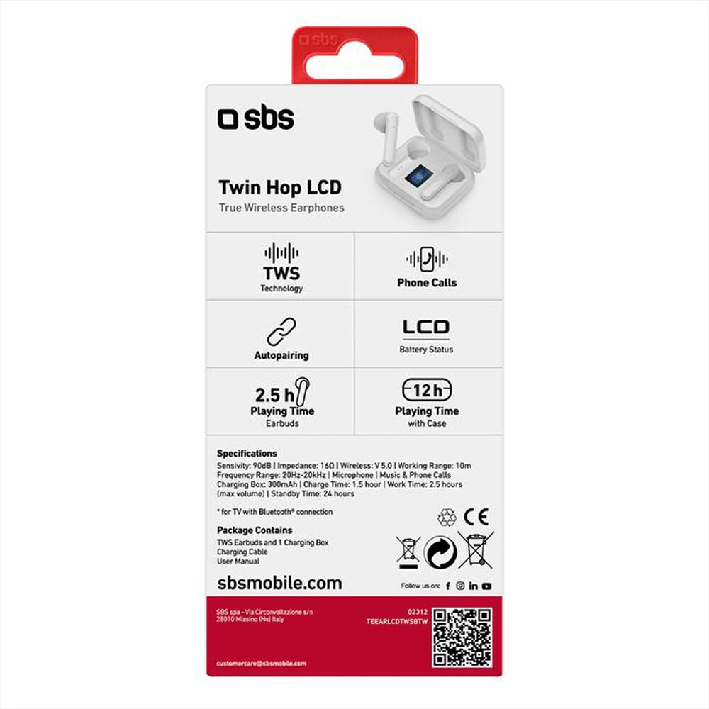 "SBS - TEEARLCDTWSBTW-BIANCO"