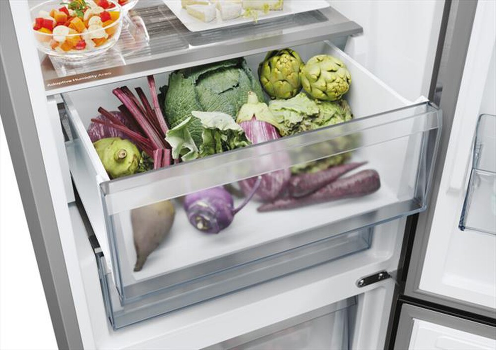 "CANDY - Frigorifero combinato CNCQ2T620EX Classe E 409 lt-Stainless steel"