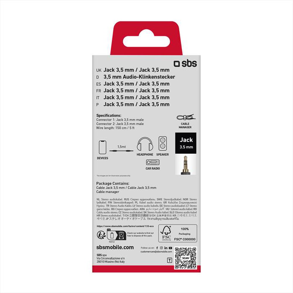 "SBS - TECABLE35KR-Nero"