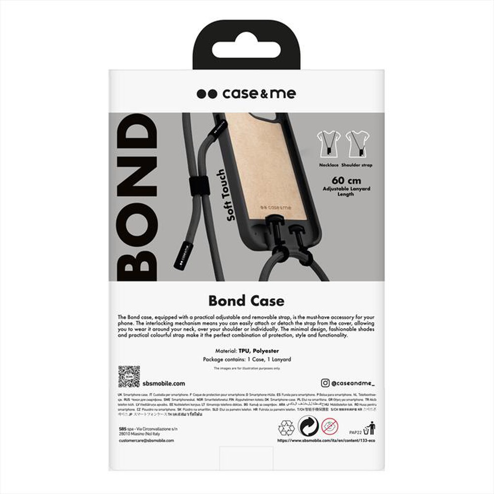 "CASEME - Cover Crossbody CMCOVCROSBIP1461K iPhone 14-Nero"