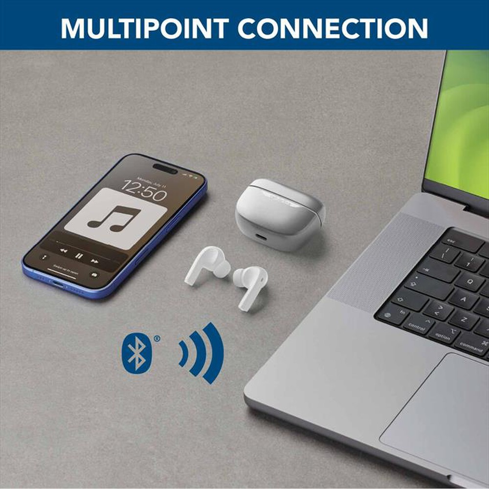 Immagine del prodotto CELLULARLINE - Auricolare bluetooth BTKEYPROTWSW-Bianco