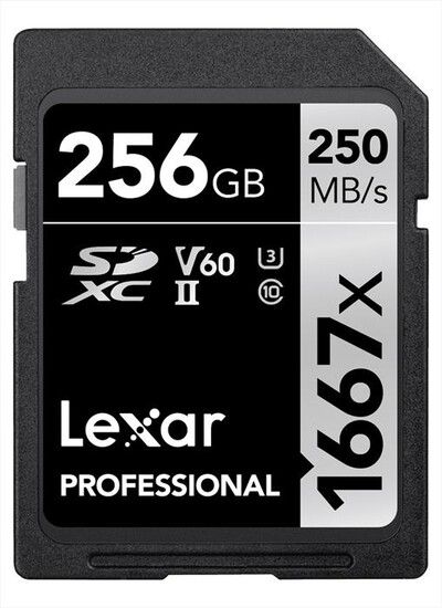 LEXAR - SDXC PRO 1667X 256 GB-Black