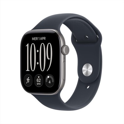 APPLE - Watch Series 12 GPS 46mm Alluminio Grigio Siderale-Sport Band Blu marino - M/L