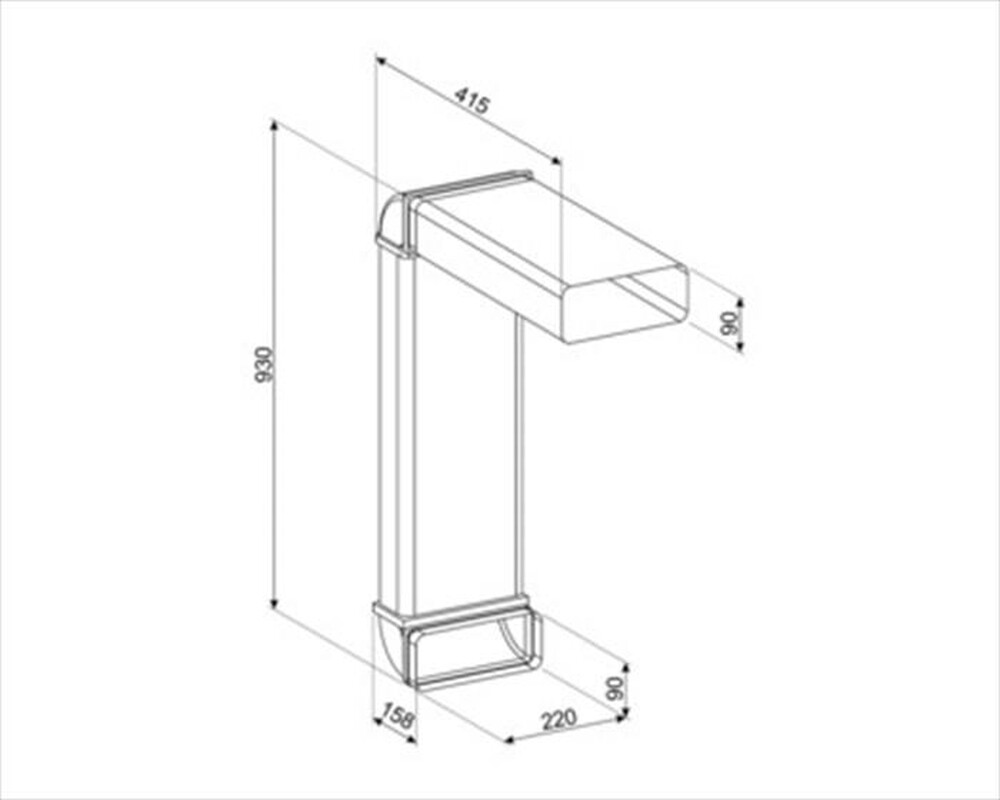 "SMEG - Kit espulsione KITEHOBD-OPTIONAL MODULE FOR DUCT"