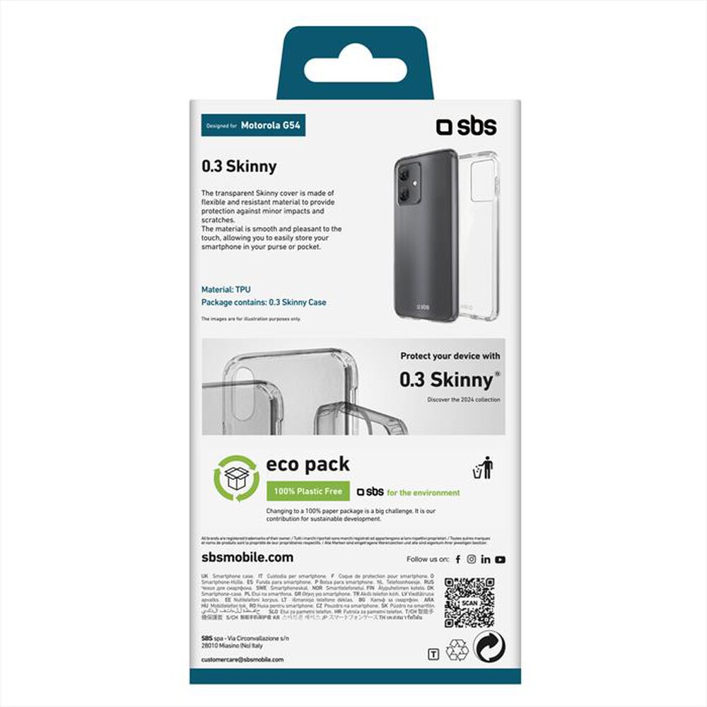 Immagine del prodotto SBS - Cover TESKINMOG54T PER Motorola G54-Trasparente
