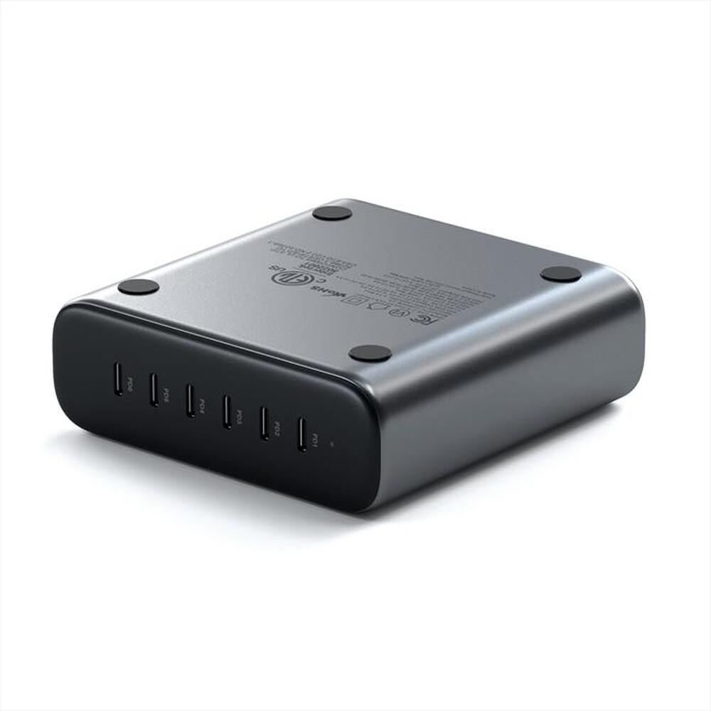 "SATECHI - ALIMENTATORE 200W USB-C 6-PORT PD GAN-grigio"