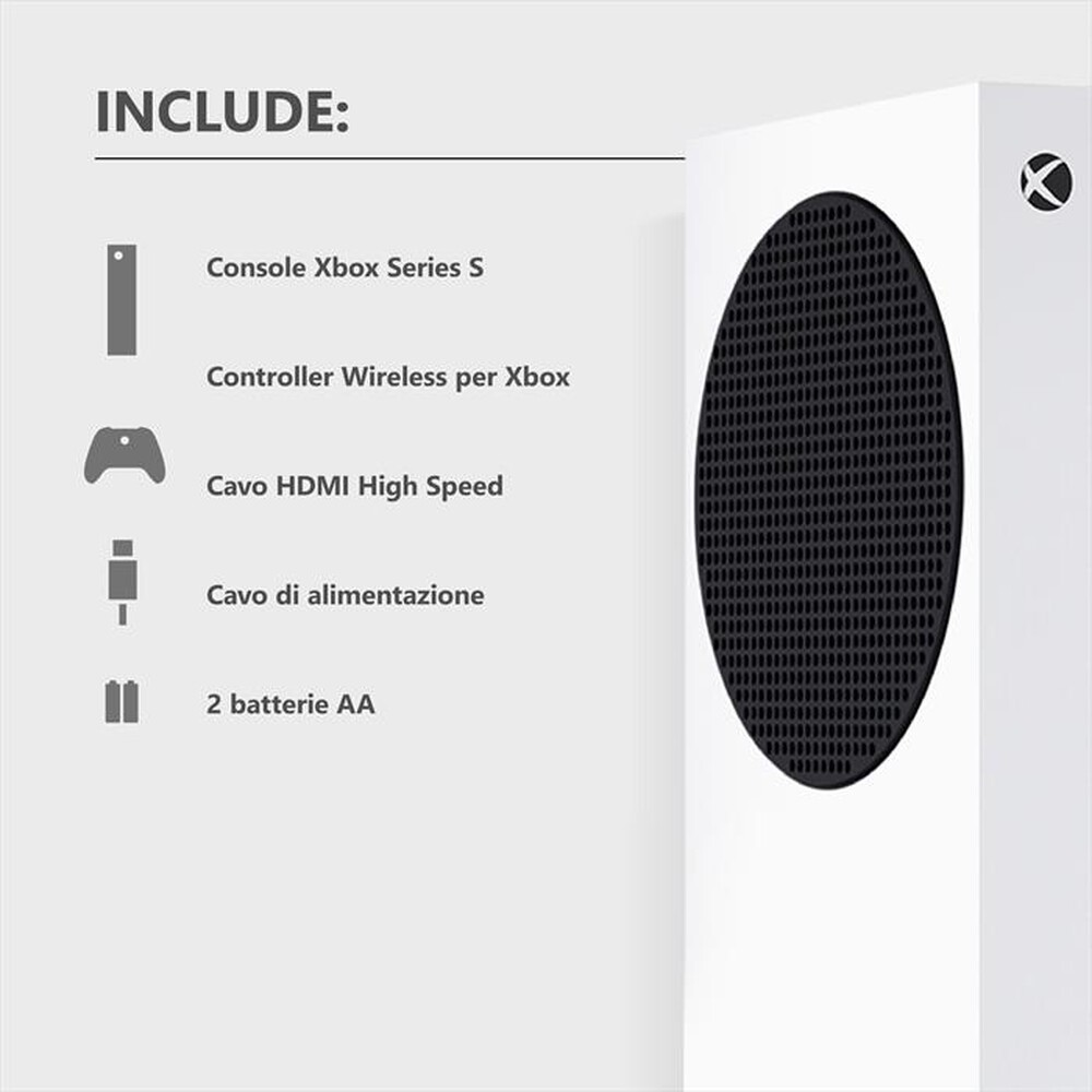 "MICROSOFT - XBOX SERIES S – 1TB IN ROBOT-Bianco"