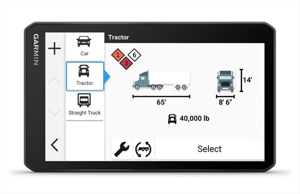 Immagine del prodotto GARMIN - DEZL LGV720, EU+SOUTH AFRICA,-Nero / Nero