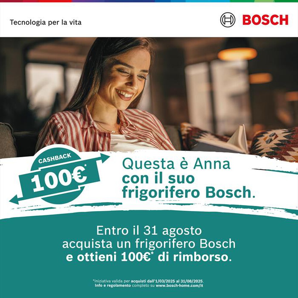 "BOSCH - Frigorifero combinato KGN86AIDR Classe D 631 lt-Acciaio anti-impronta"