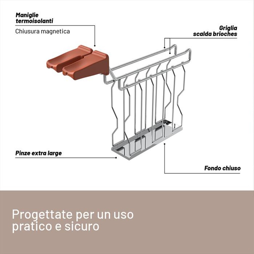 Immagine del prodotto IMETEC - TOSTAPANE GRANTOAST-Sabbia, Terra di Siena