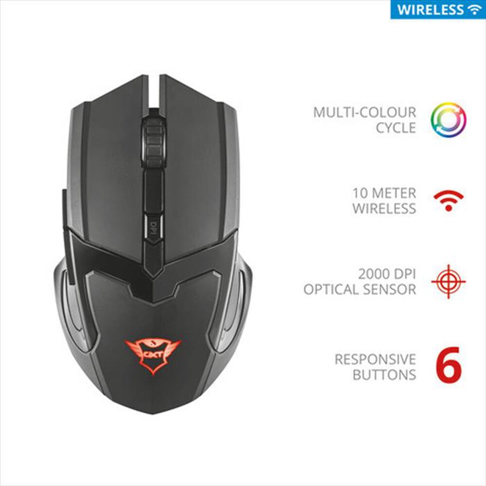 Immagine del prodotto TRUST - GXT103 GAV-WL GAMING MOUSE-Black