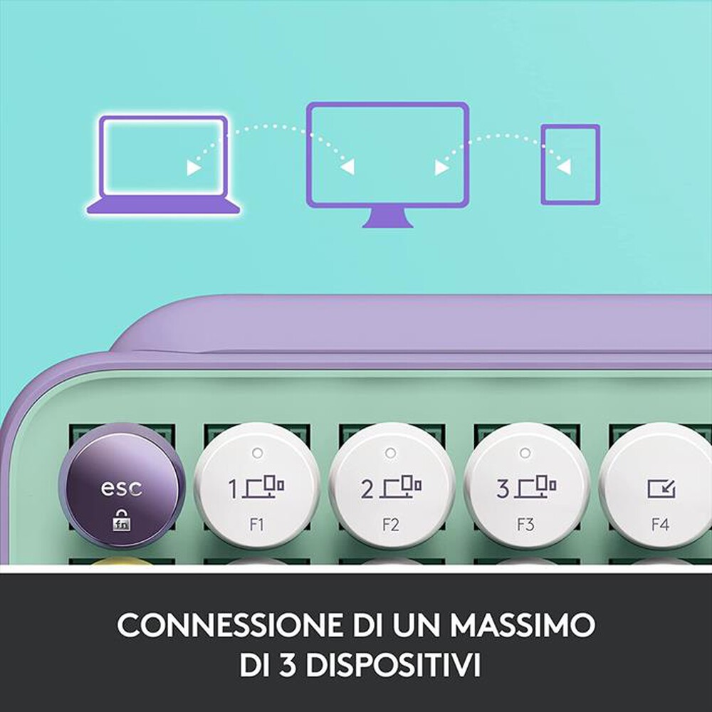 "LOGITECH - POP Keys Tastiera-Daydream"