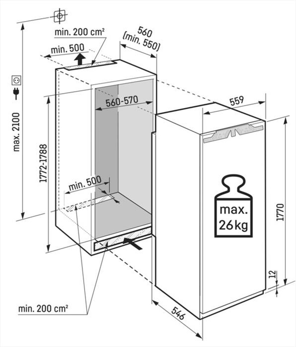 Immagine del prodotto LIEBHERR - Frigorifero 1 porta IRE 5101-22 Classe E 287 lt