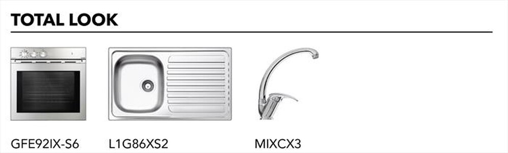 "GLEM GAS - Piano cottura misto GTL647IX 50 cm-Inox"