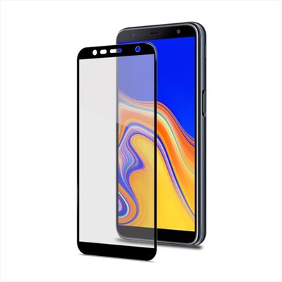 CELLY - VETRO PROT. BORDI COLORATI PER GALAXY J6+-Trasparente/Vetro