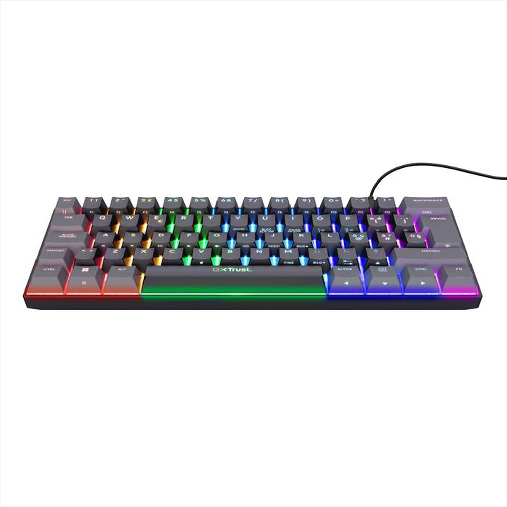 "TRUST - GXT867 ACIRA 60% MINI GAMING KEYBOARD IT-Black/RGB"
