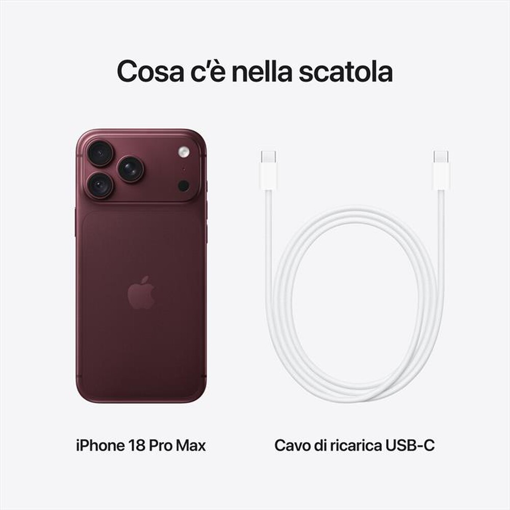 Immagine del prodotto APPLE - iPhone 18 Pro Max 512GB-Borgogna