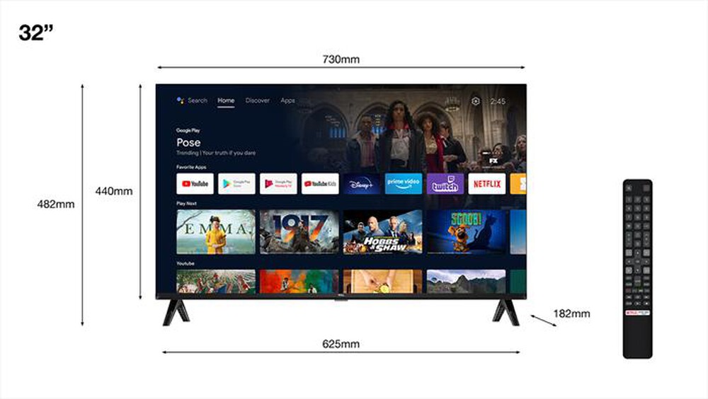 "TCL - TV LED FHD 32\" 32S5400AF-Nero"