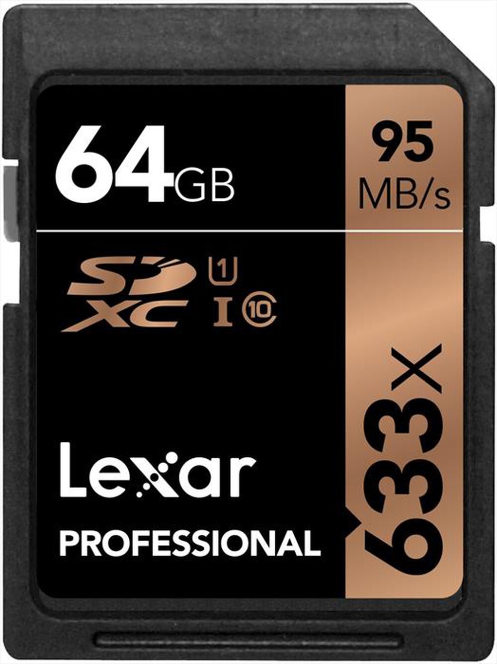 "LEXAR - SDXC PRO 633X 64GB-Black/Bronze"