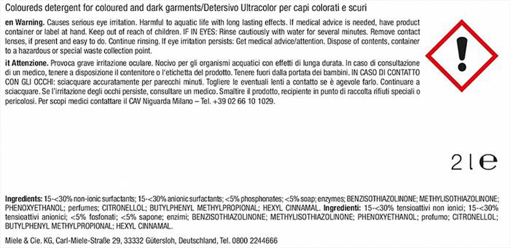 Immagine del prodotto MIELE - SET 1-ULTRACOLOR 3-ULTRAWHITE Detergente lavatrici