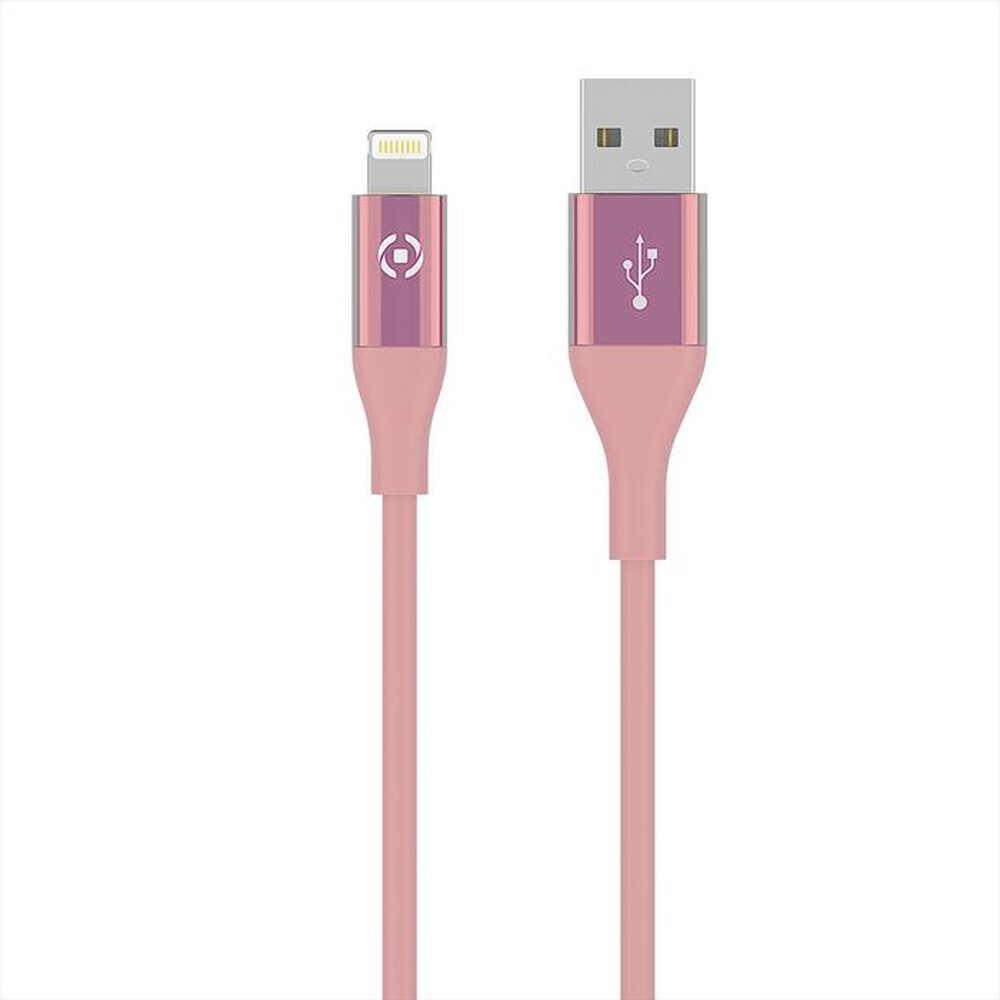 "CELLY - USBLIGHTCOLORPK CAVO USB LIGHTNING-Rosa/Silicone"