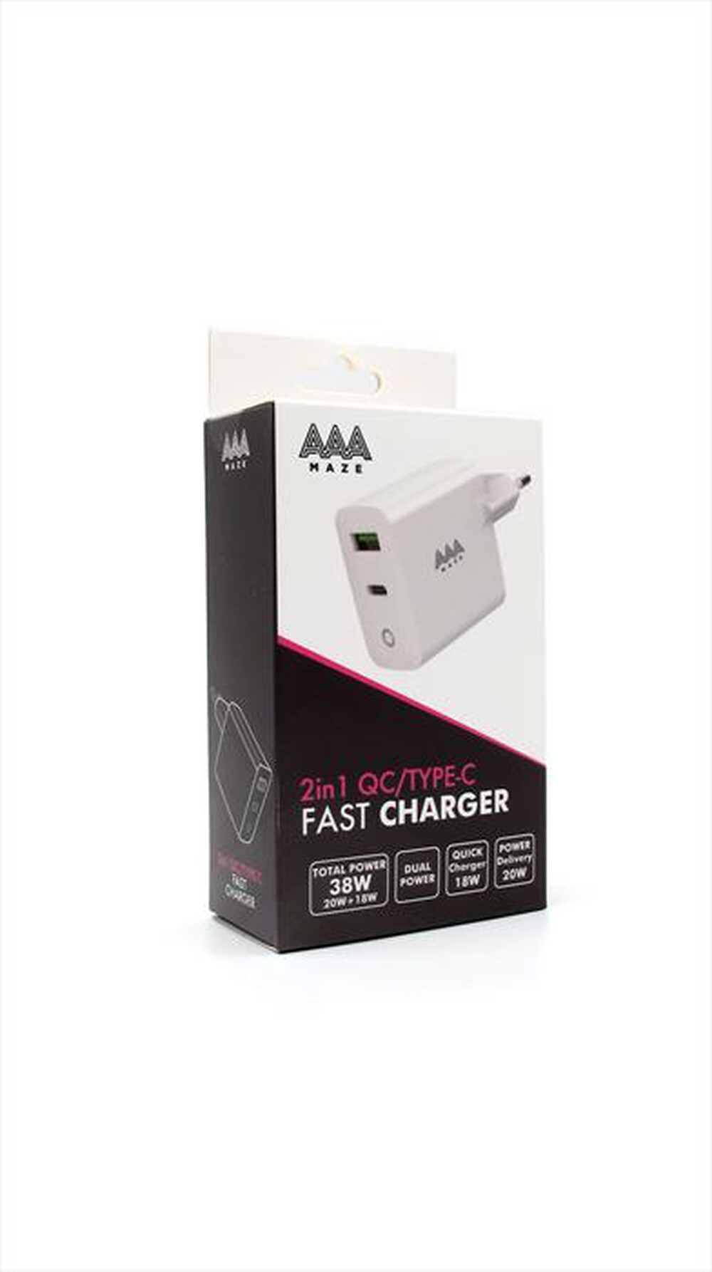 "AAAMAZE - TRAVEL CHARGER 30 WATT-BIANCO"