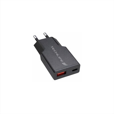 TECHLIFE - Caricatore da rete ultrasottile TLMT0021-Nero