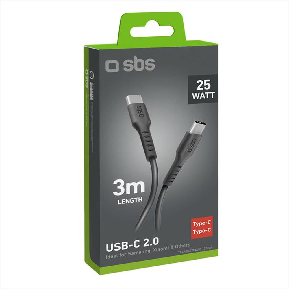 "SBS - Cavo Type C-C USB 2.0 TECABLETCC3M-Nero"