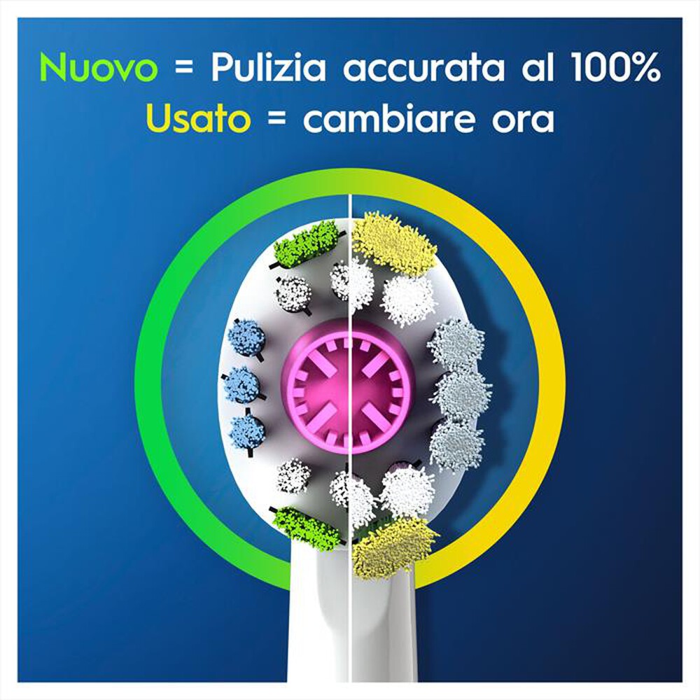"ORAL-B - Testine di ricambio 3DWHITE, confezione da 3 Pezzi-Bianco"