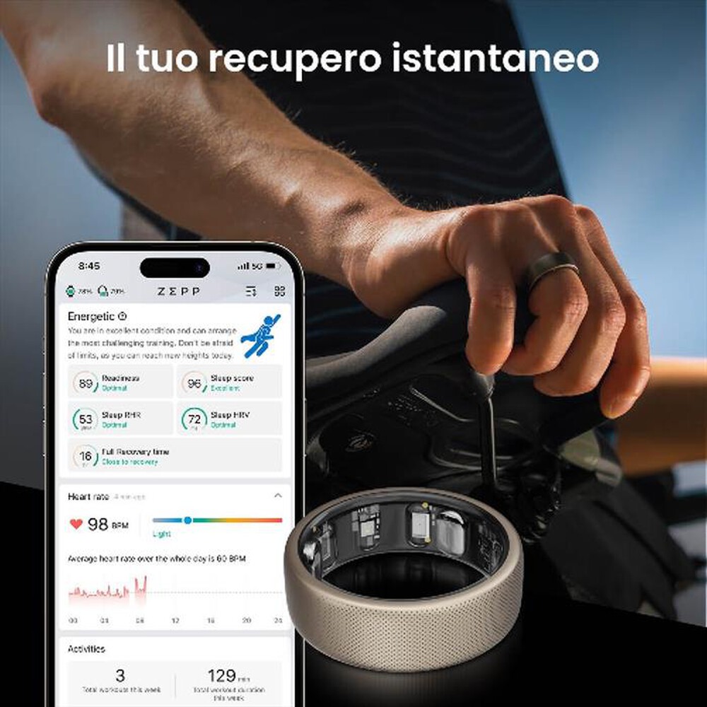 Immagine del prodotto AMAZFIT - Anello Smart HELIO RING 8-TITANIUM