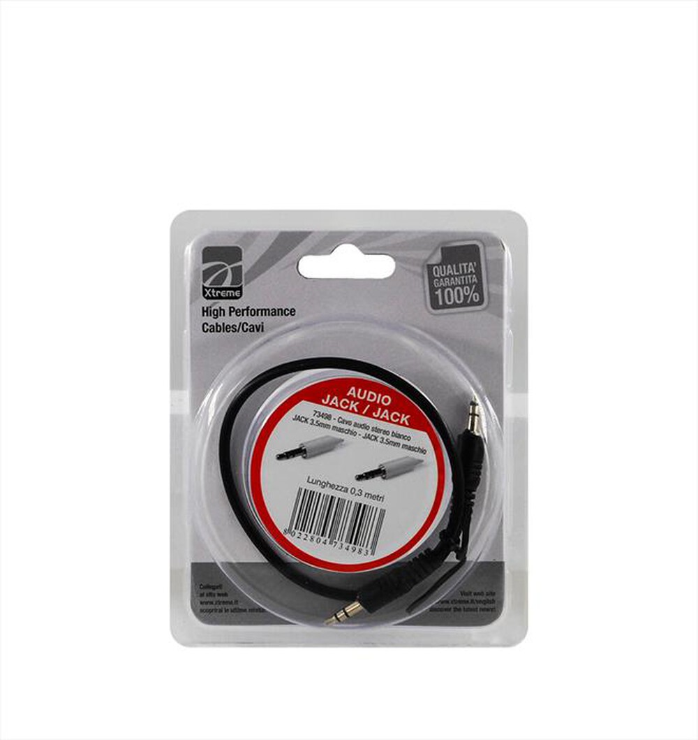 XTREME - CAVO AUDIO JACK 3.5ST M-NERO