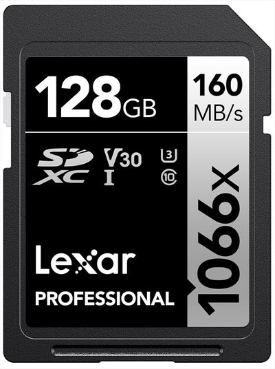 LEXAR - 128GB PRO 1066X SDXC UHS-I V30-Black,  LEXAR - 128GB PRO 1066X SDXC UHS-I V30-Black