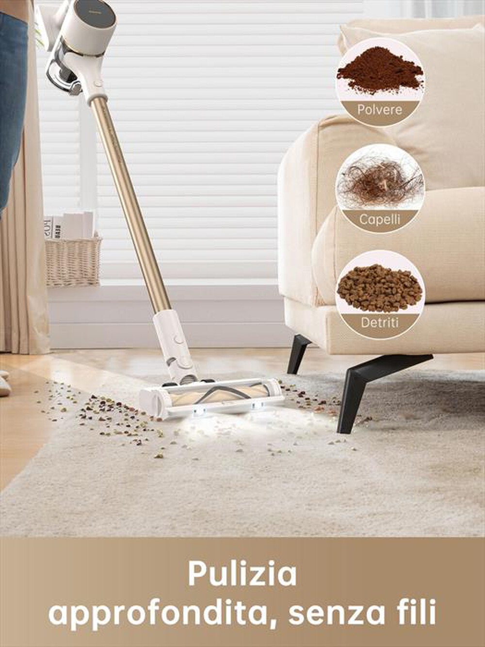 Immagine del prodotto DREAME - Scopa elettrica R10-Bianco/Oro