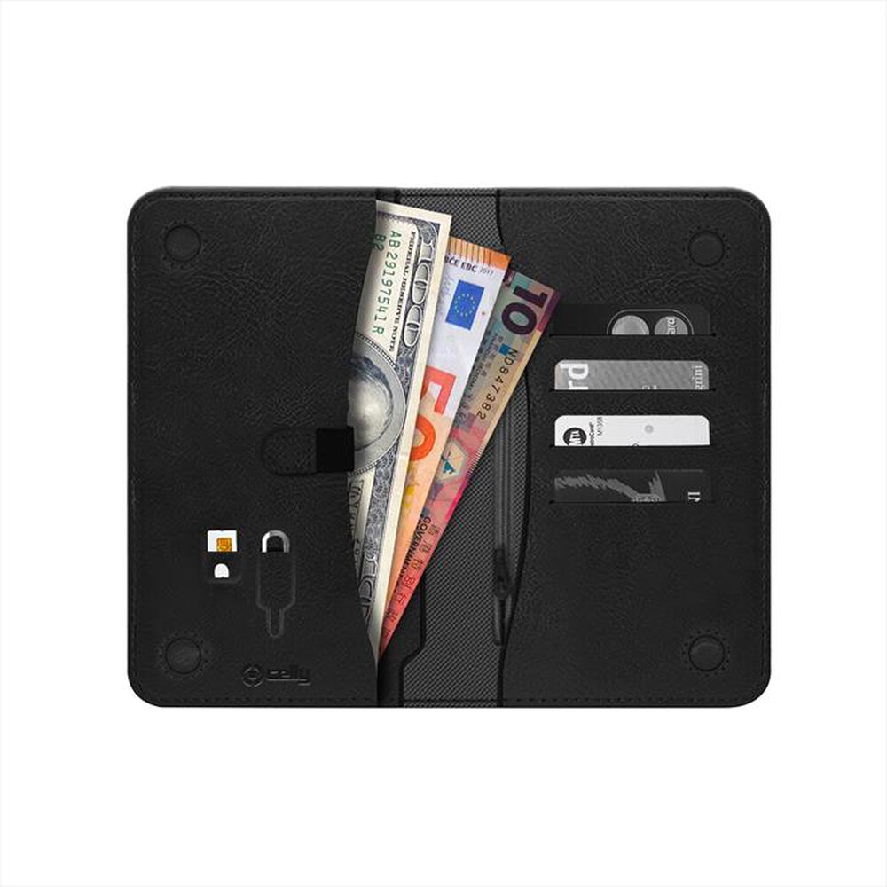 "CELLY - PASSPORTDBK - PORTADOCUMENTI MAGNETICO DUOMO-NERO/SIMILPELLE"