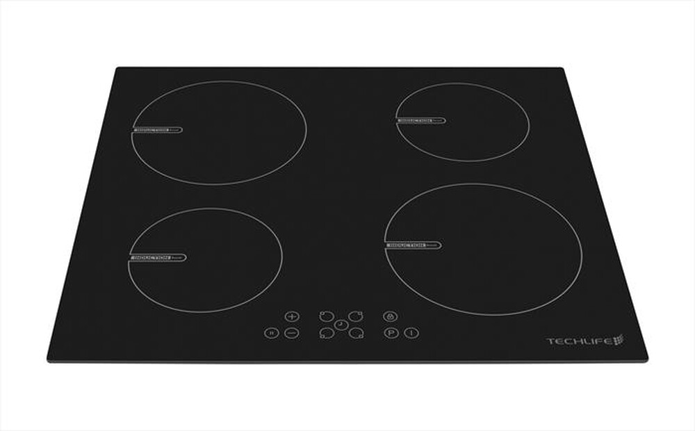 "TECHLIFE - Piano cottura elettrico TLBIPI60XM2 59 cm-Nero"