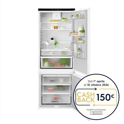 ELECTROLUX - Frigorifero combinato incasso ENA7TE75S Classe E-Bianco