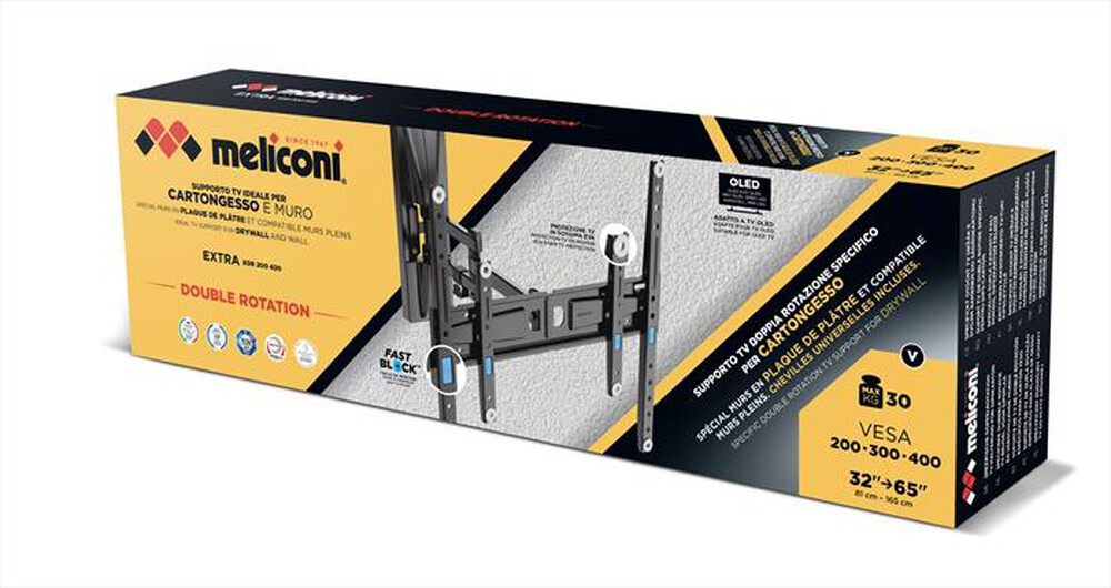 "MELICONI - Supporto TV EXTRA XDR200400 CG-Nero"