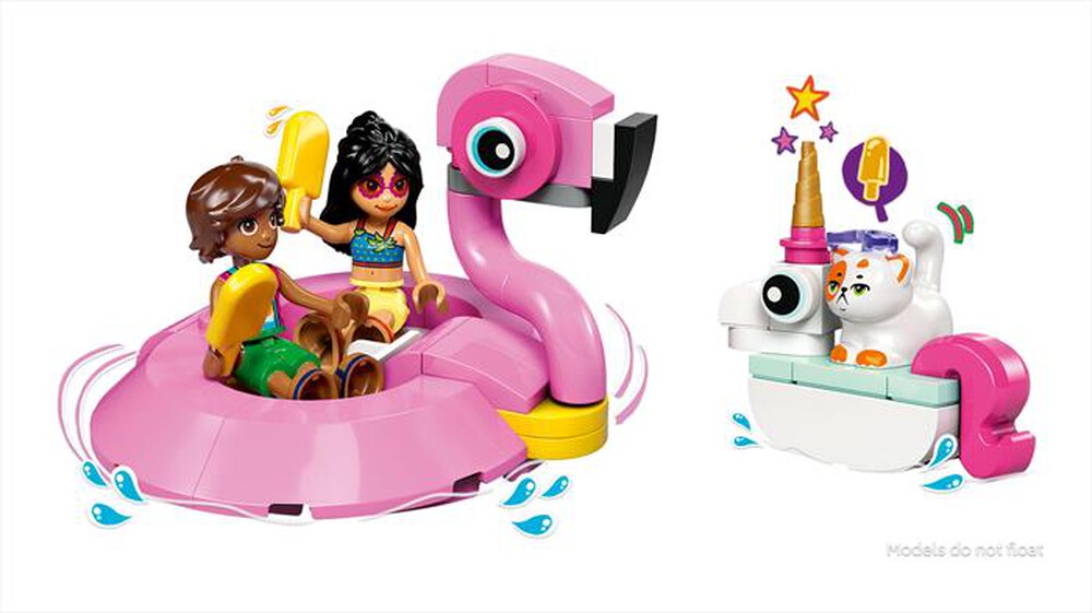 "LEGO - POOL PARTY CON UNICORNO E FENICOTTERO-,"