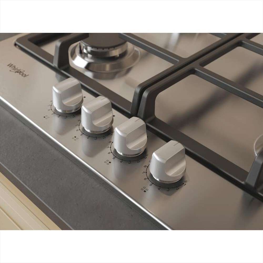 "WHIRLPOOL - Piano cottura a gas ELEMENTS TGML 661 IX/R 58 cm-Acciaio inossidabile"