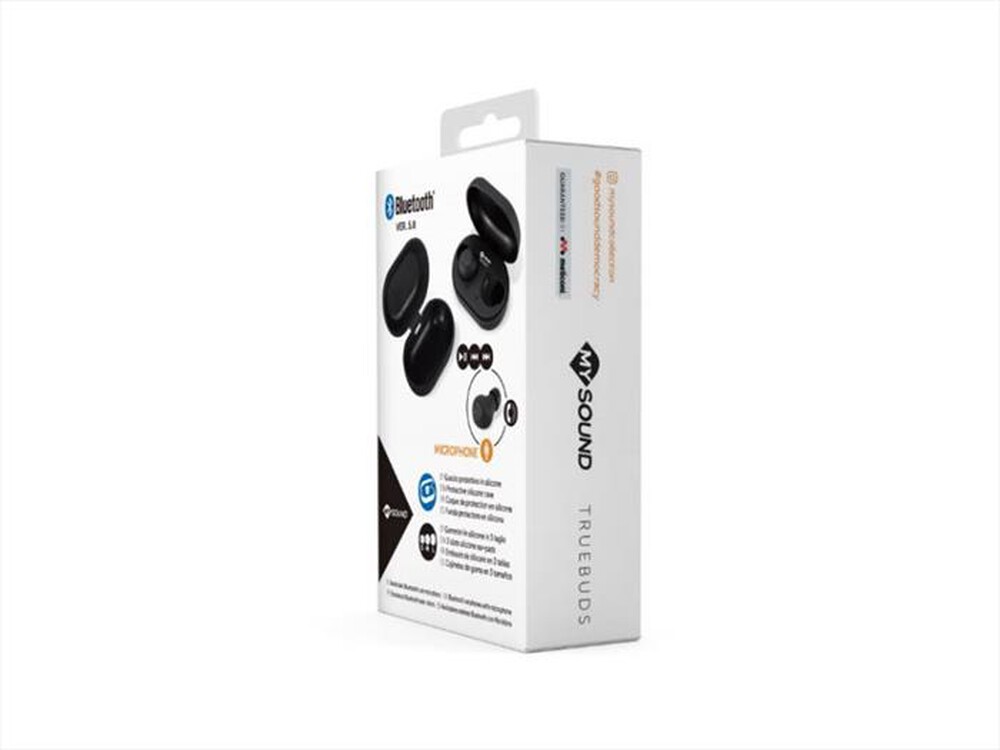 "MELICONI - TRUE BUDS 5.0-Plastica, colore nero"