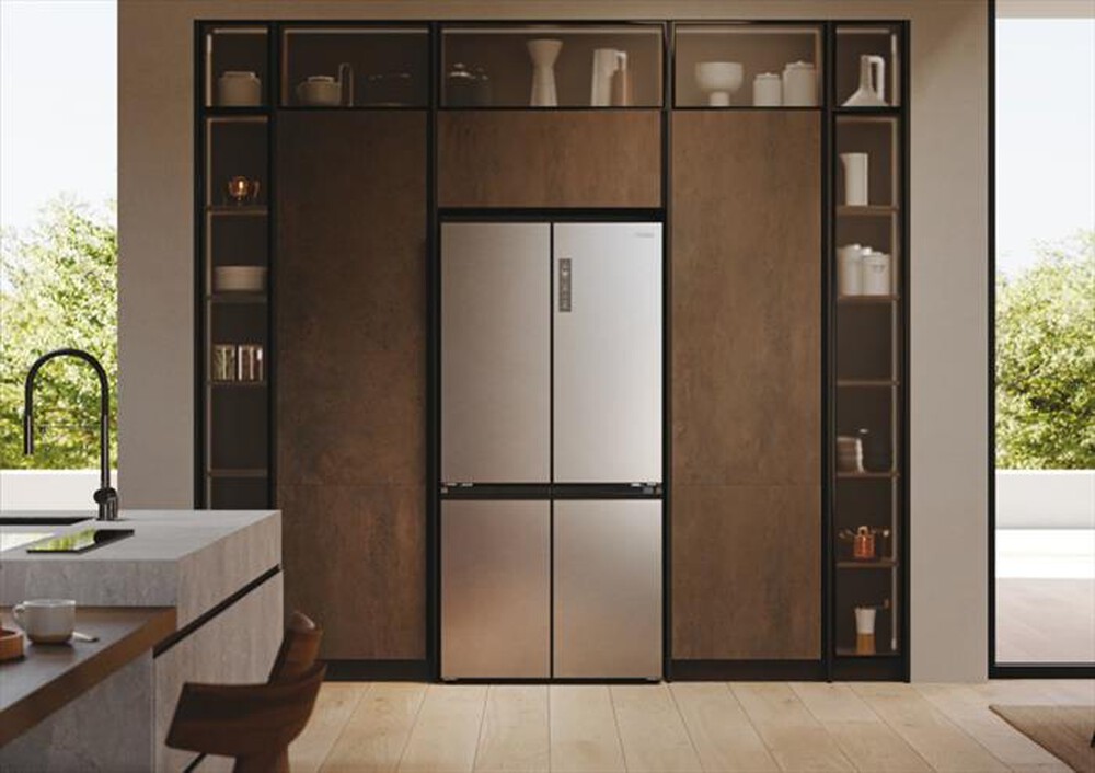 Immagine del prodotto HAIER - Frigorifero 4 porte HCR79F19ENMM Classe E 646 lt-Platino, Acciaio inossidabile