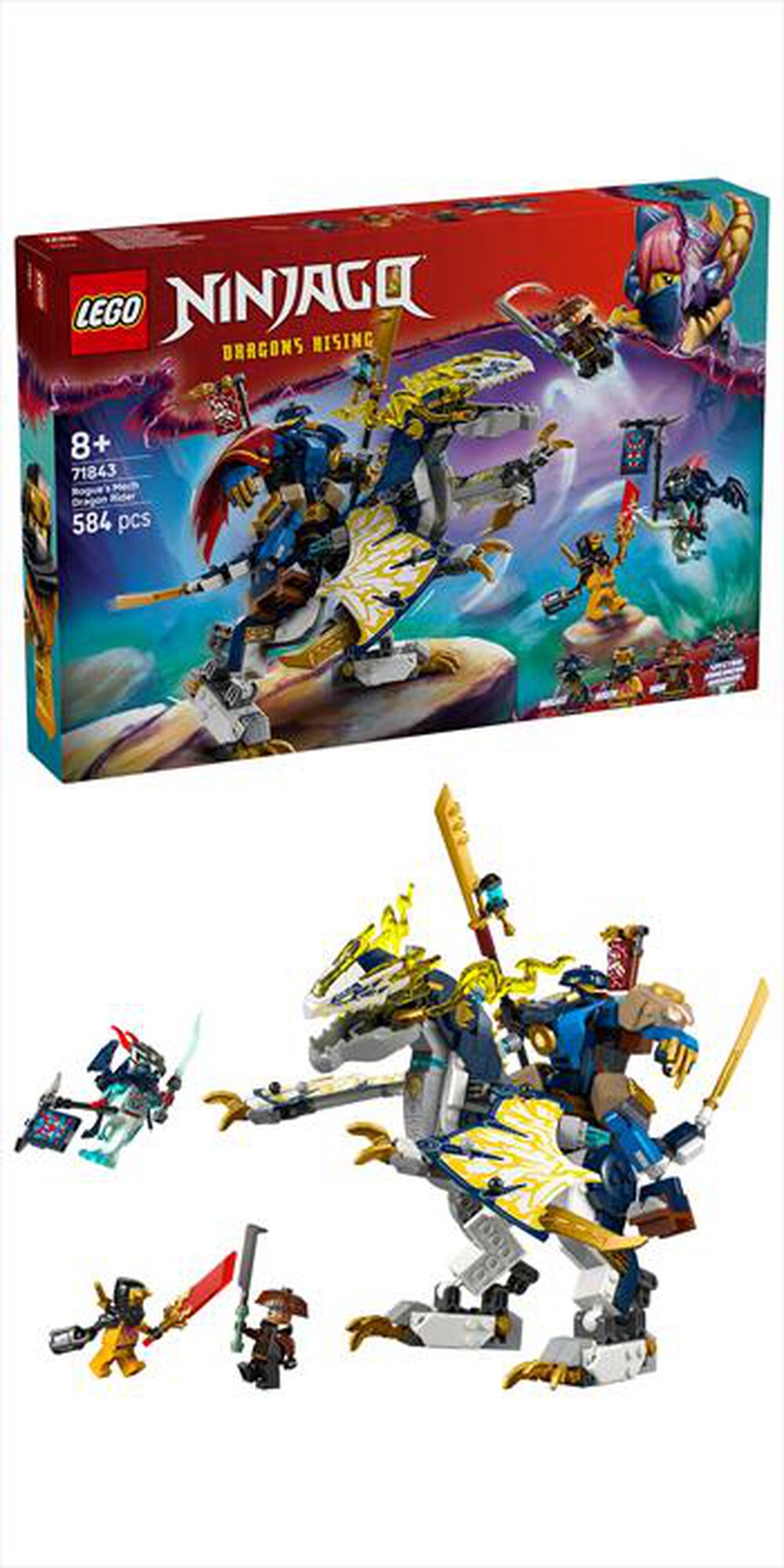 "LEGO - NINJAGO Mech cavalca-drago di Rogue - 71843"