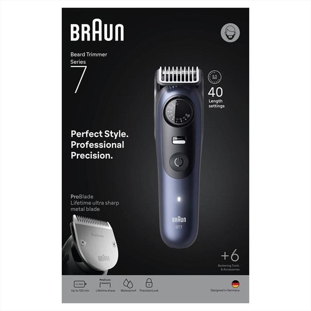 "BRAUN - Regolabarba BT 7520-BLU"