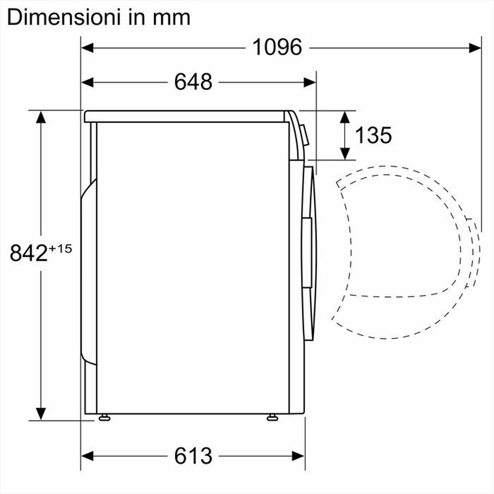 "BOSCH - Asciugatrice WQG233D1IT - 8 Kg - A+++-Bianco"