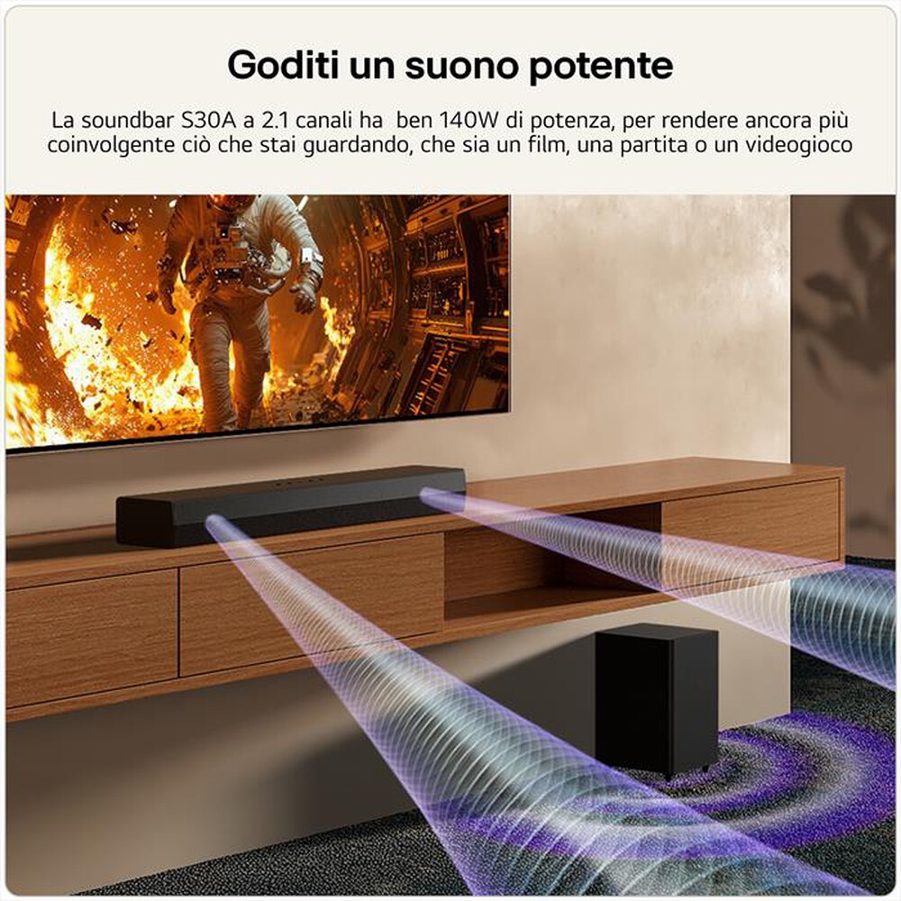 Immagine del prodotto LG - Soundbar 2.1 canali S30A-Black