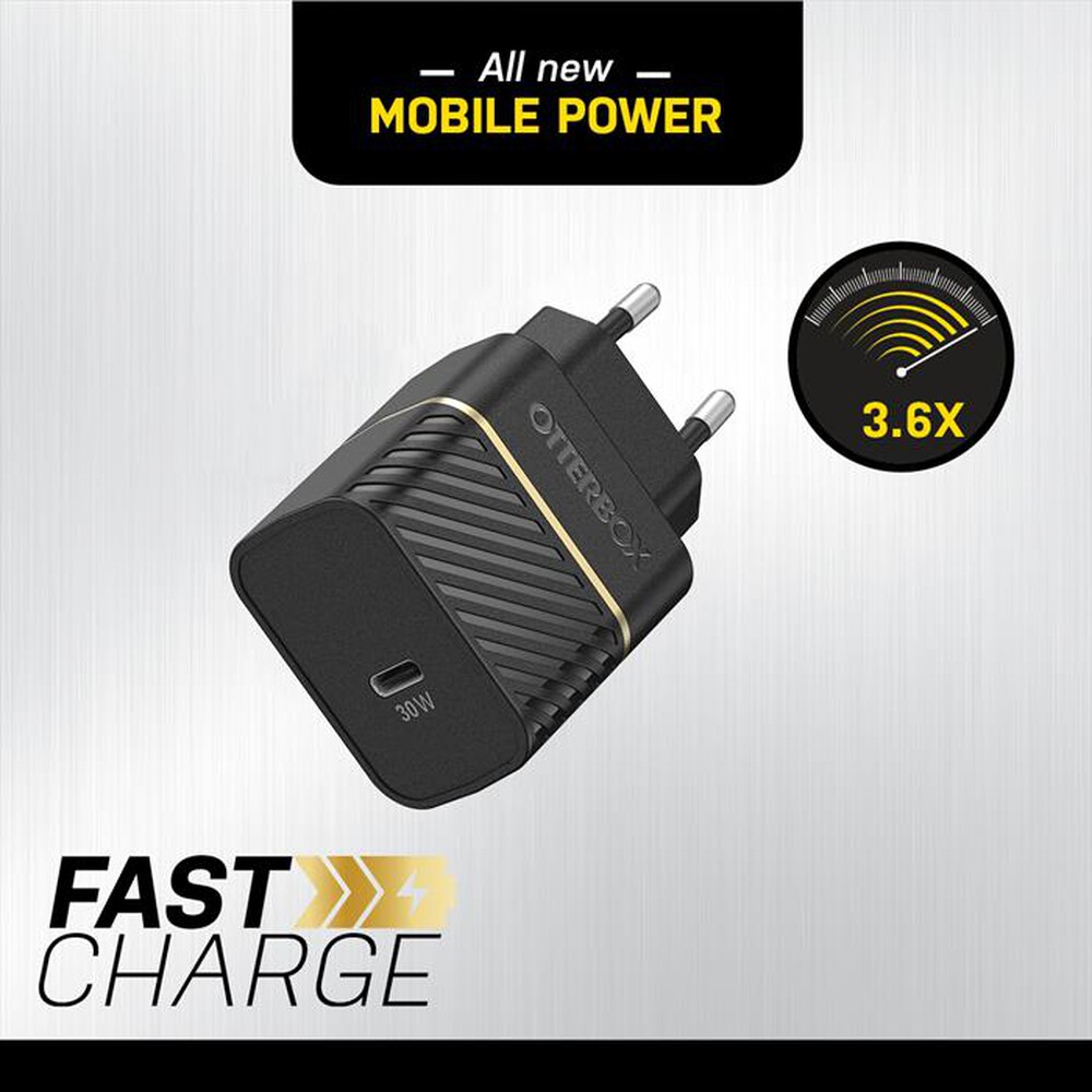 "OTTERBOX - CARICATORE DA MURO USB-C 30W-Nero"