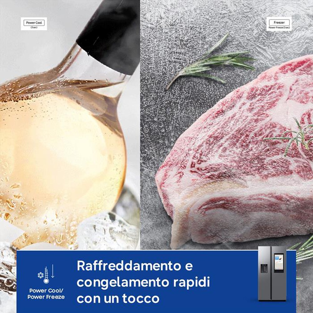 Immagine del prodotto SAMSUNG - Frigorifero side by side RS80F67KCTEF Classe C-Inox