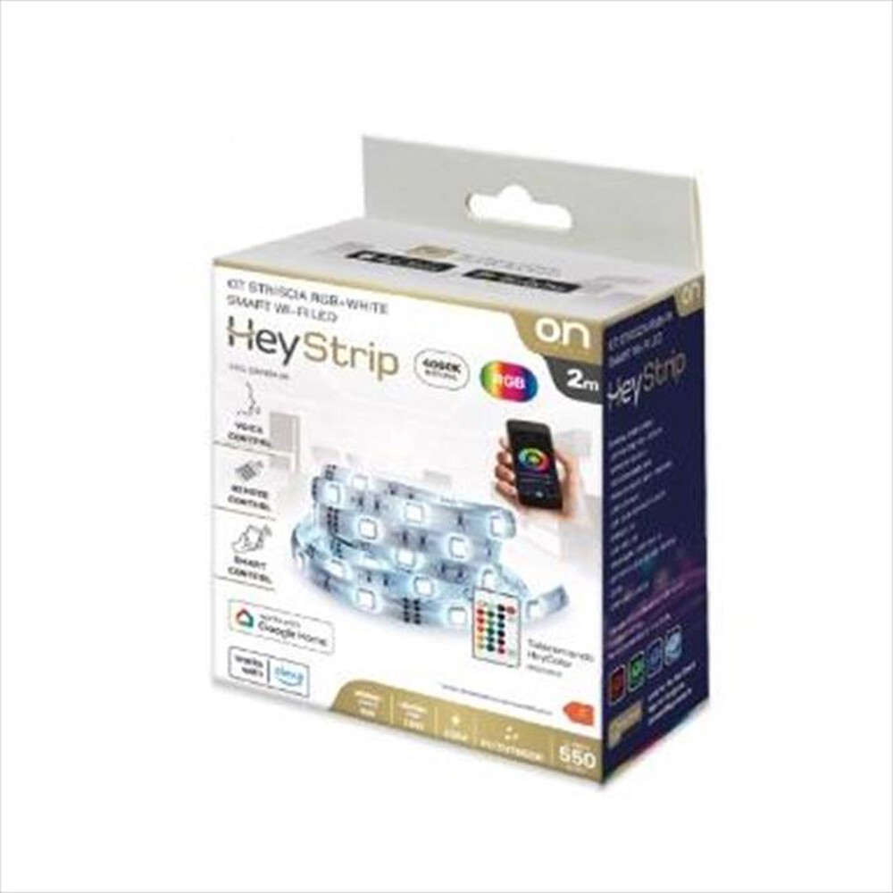 "ONLIGHT - HEYSTRIP KIT STRISCIA LED 2M RGB+BIANCO SMART WIFI-Bianco"