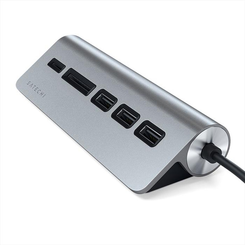 "SATECHI - HUB USB-C CON CARD READER CON CAVO-grigio"